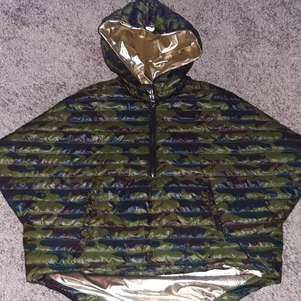 Winter camouflage poncho